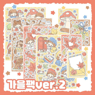 [DC92] Danchoo Fall ver.2 Sticker Pack (Pack/Singles) - Danchoo_DC92 - Pack_korean_sticker_stationery