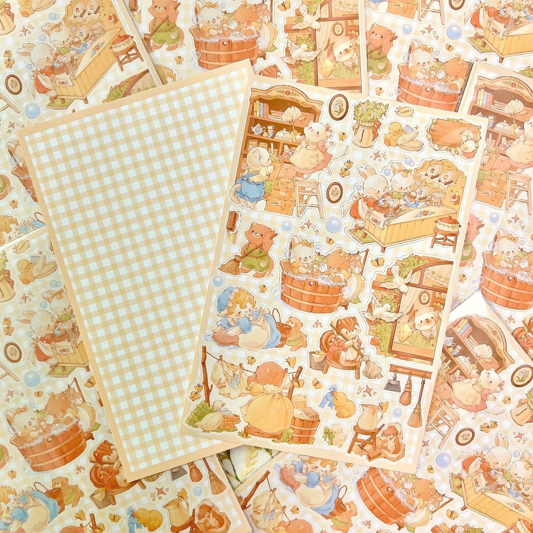 [DD15] Dear Dolly Spring Cleaning Days Sticker Sheet - Dear Dolly__korean_sticker_stationery