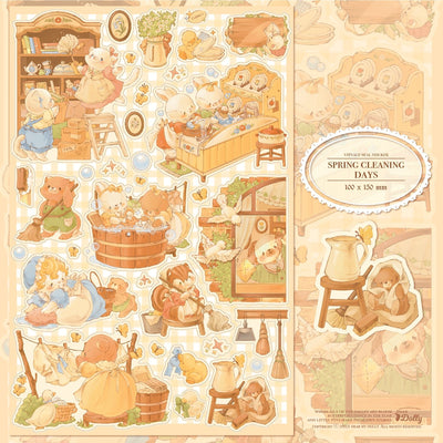 [DD15] Dear Dolly Spring Cleaning Days Sticker Sheet - Dear Dolly__korean_sticker_stationery