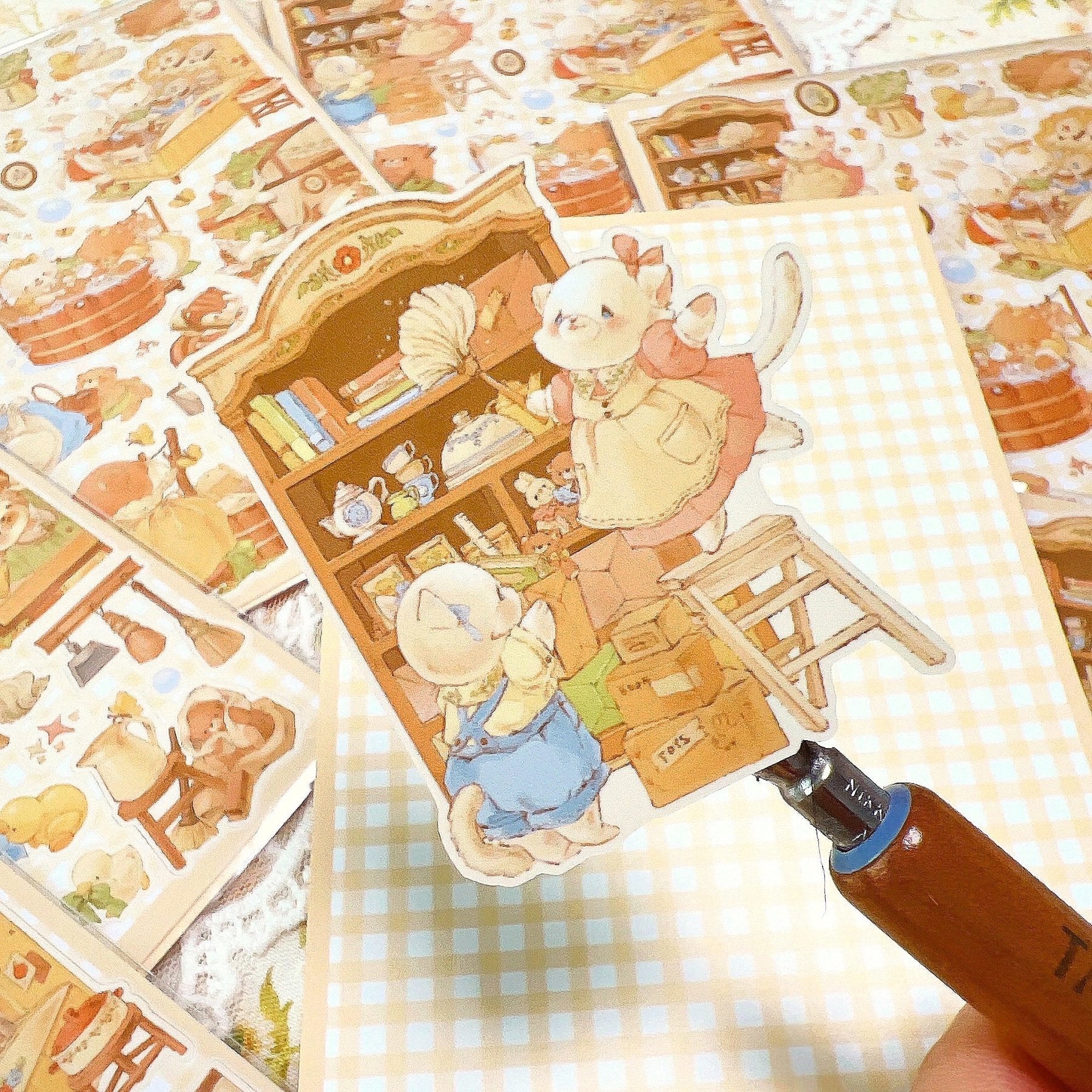 [DD15] Dear Dolly Spring Cleaning Days Sticker Sheet - Dear Dolly__korean_sticker_stationery