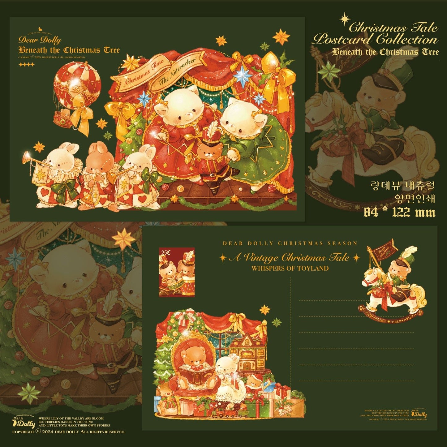 [DD25] Dear Dolly Christmas Tale Postcard Collection Set - Dear Dolly__korean_sticker_stationery