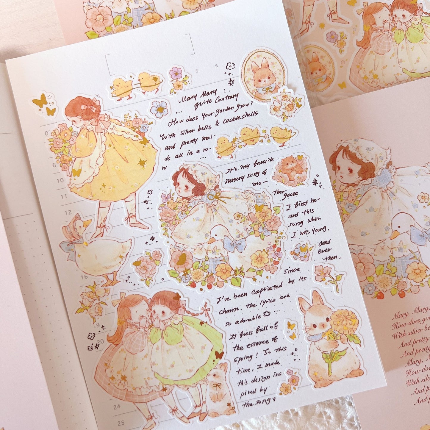[DD34] Dear Dolly 'Whisper of the Spring' Sticker All - in - One Pack (Pack/Singles) - Dear Dolly_DD34S5 - Sweet Whisper of Spring Breeze_korean_sticker_stationery