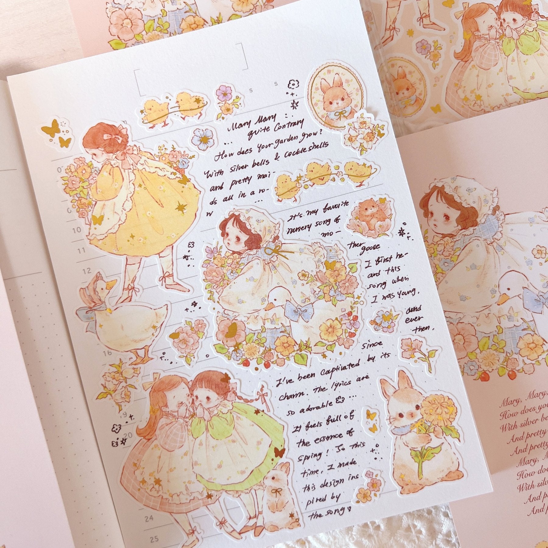 [DD34] Dear Dolly 'Whisper of the Spring' Sticker All - in - One Pack (Pack/Singles) - Dear Dolly_DD34S5 - Sweet Whisper of Spring Breeze_korean_sticker_stationery