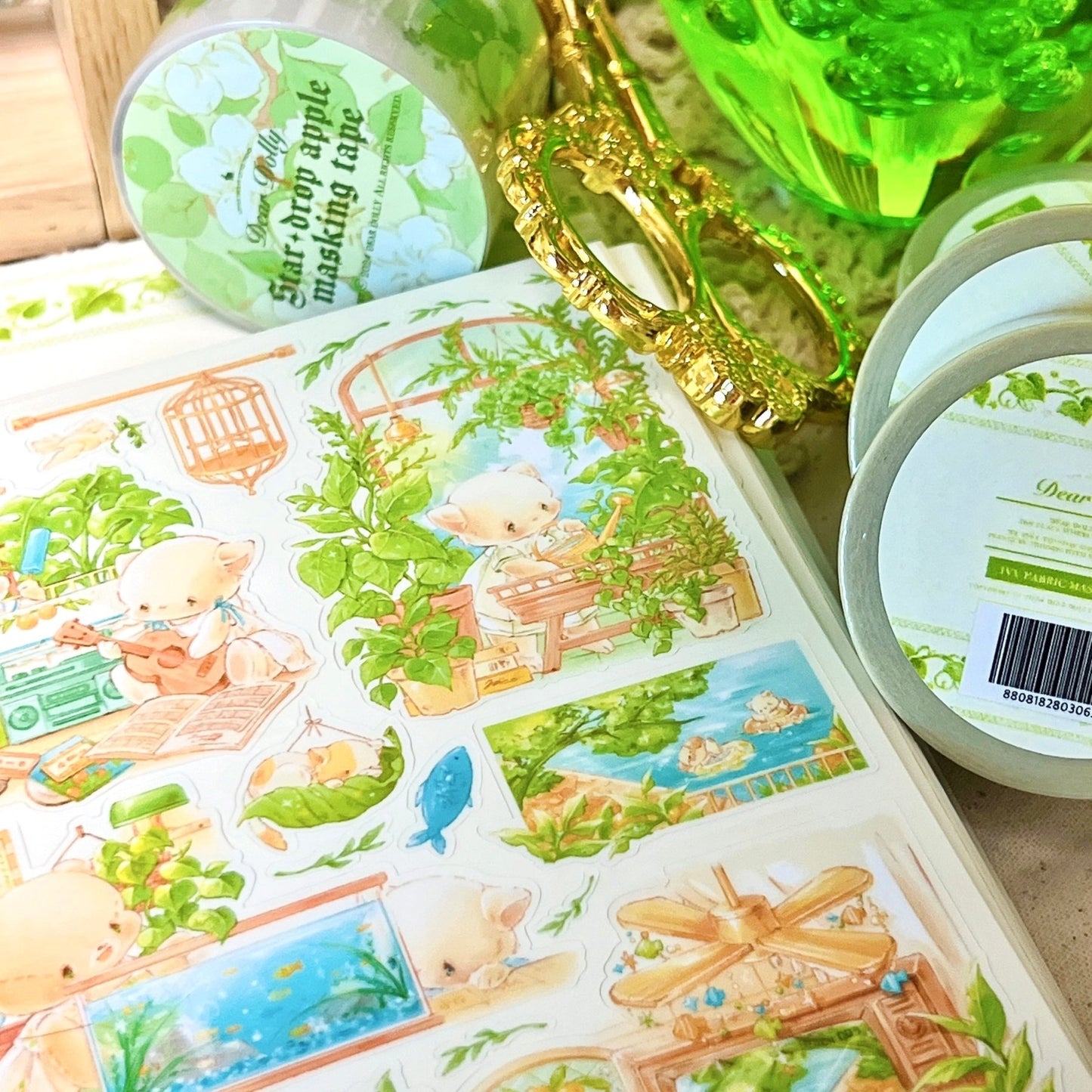 [DD37] Dear Dolly 'Mediterranean Oceanside Pension' Sticker Sheet - Dear Dolly__korean_sticker_stationery
