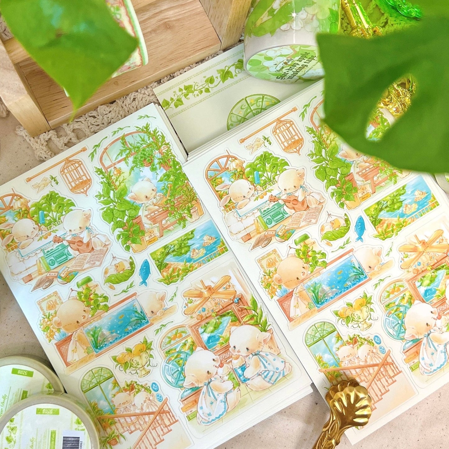 [DD37] Dear Dolly 'Mediterranean Oceanside Pension' Sticker Sheet - Dear Dolly__korean_sticker_stationery
