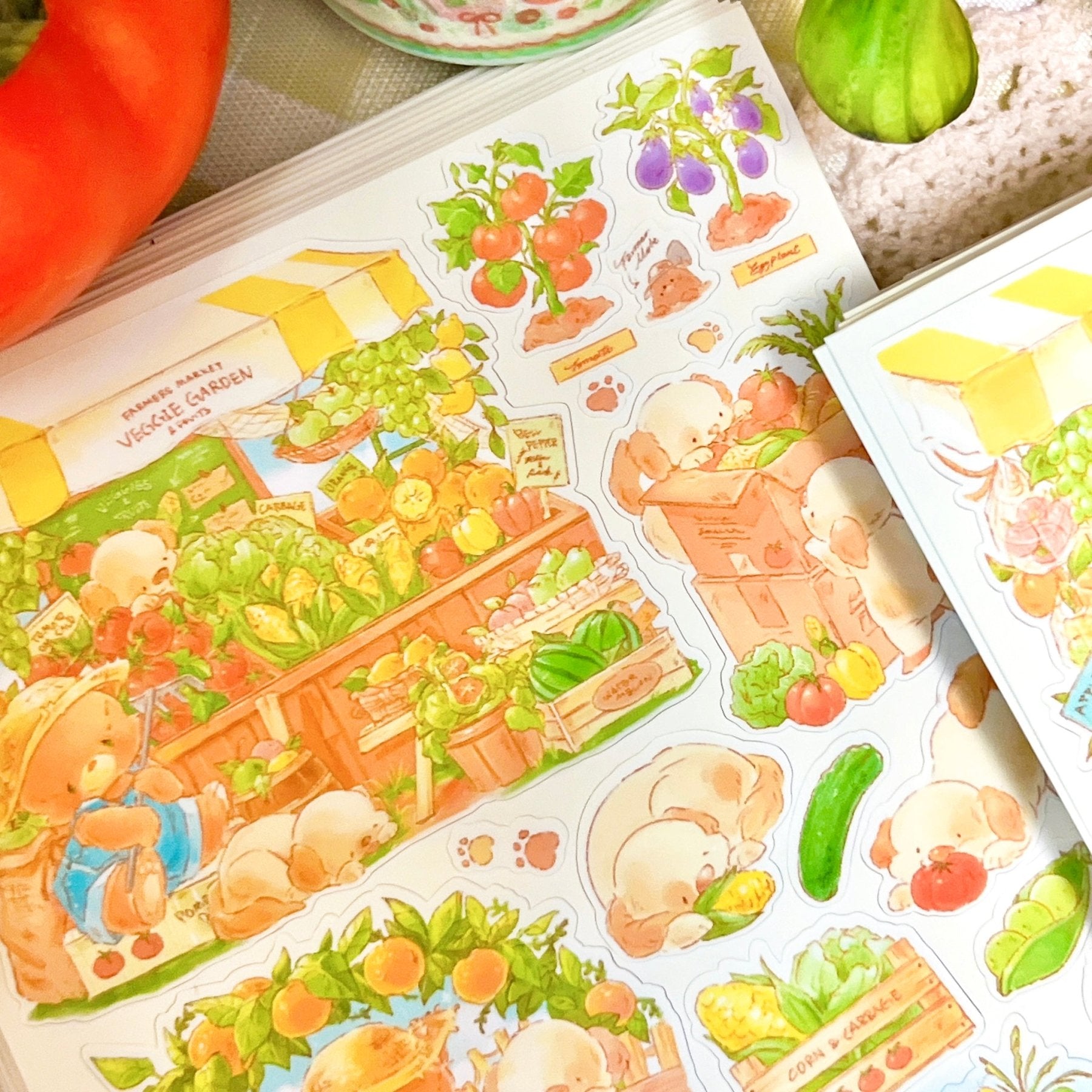 [DD41] Dear Dolly 'Retriever's Summer Garden' Sticker Sheet - Dear Dolly__korean_sticker_stationery