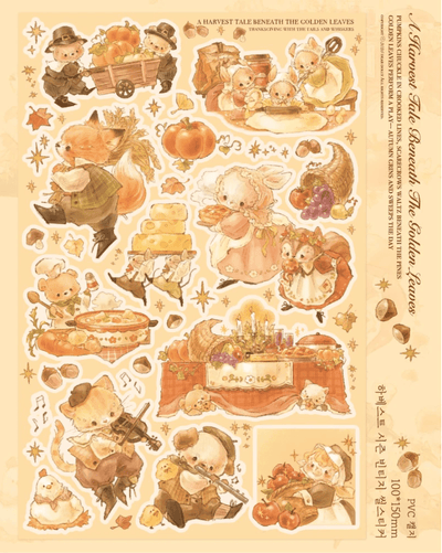 [DD53] Dear Dolly 'Harvest Season' Sticker Pack (Pack/Singles) - Dear Dolly_DD53S1 - A Harvest Tale Beneath the Golden Leaves_korean_sticker_stationery