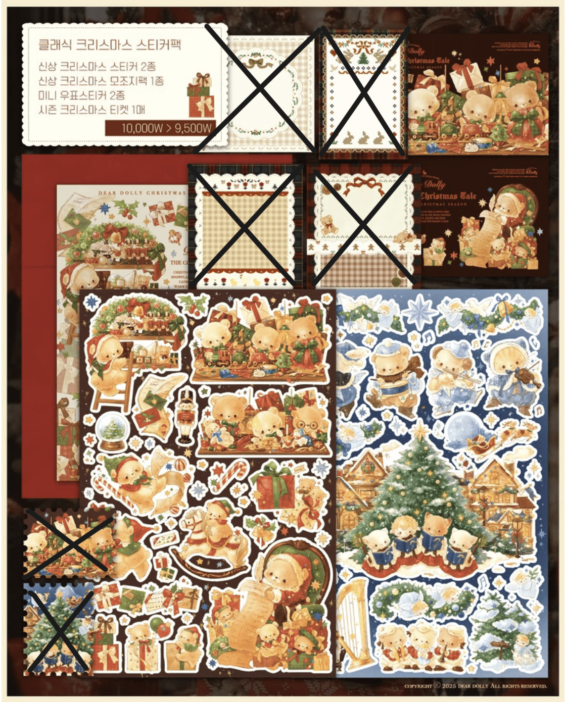 [DD55] Dear Dolly 'The Classic Christmas Tale' Sticker Pack - Dear Dolly__korean_sticker_stationery