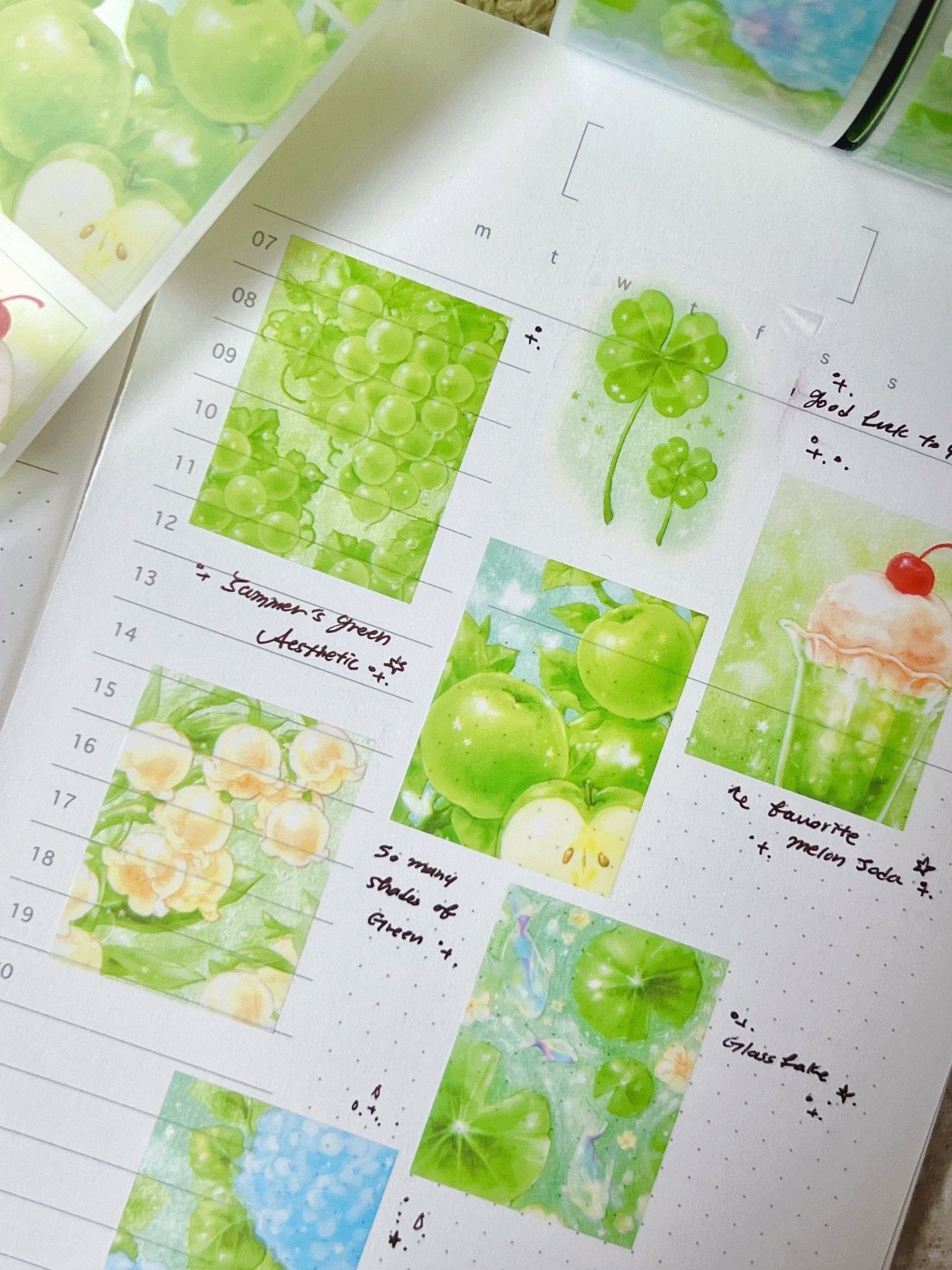 [DD73] NEW RESTOCK Dear Dolly 'Quiet Green Shade of Summer/Sparkling Starlit Tides/Clover Jello' Kisscut (options) -Dear Dolly_DD73S1 - Sparkling Starlit Tides_korean_sticker_stationery