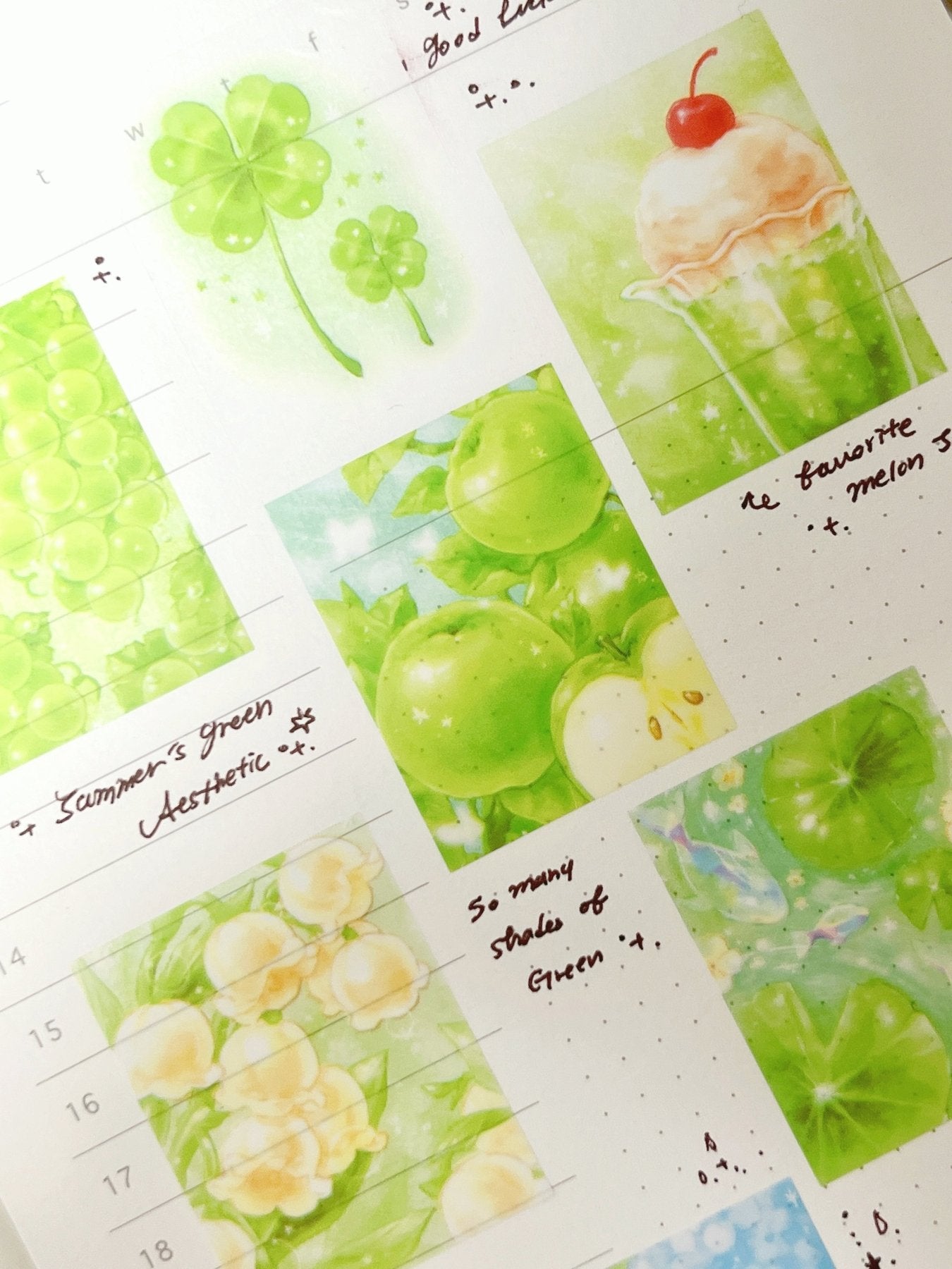 [DD73] NEW RESTOCK Dear Dolly 'Quiet Green Shade of Summer/Sparkling Starlit Tides/Clover Jello' Kisscut (options) -Dear Dolly_DD73S1 - Sparkling Starlit Tides_korean_sticker_stationery