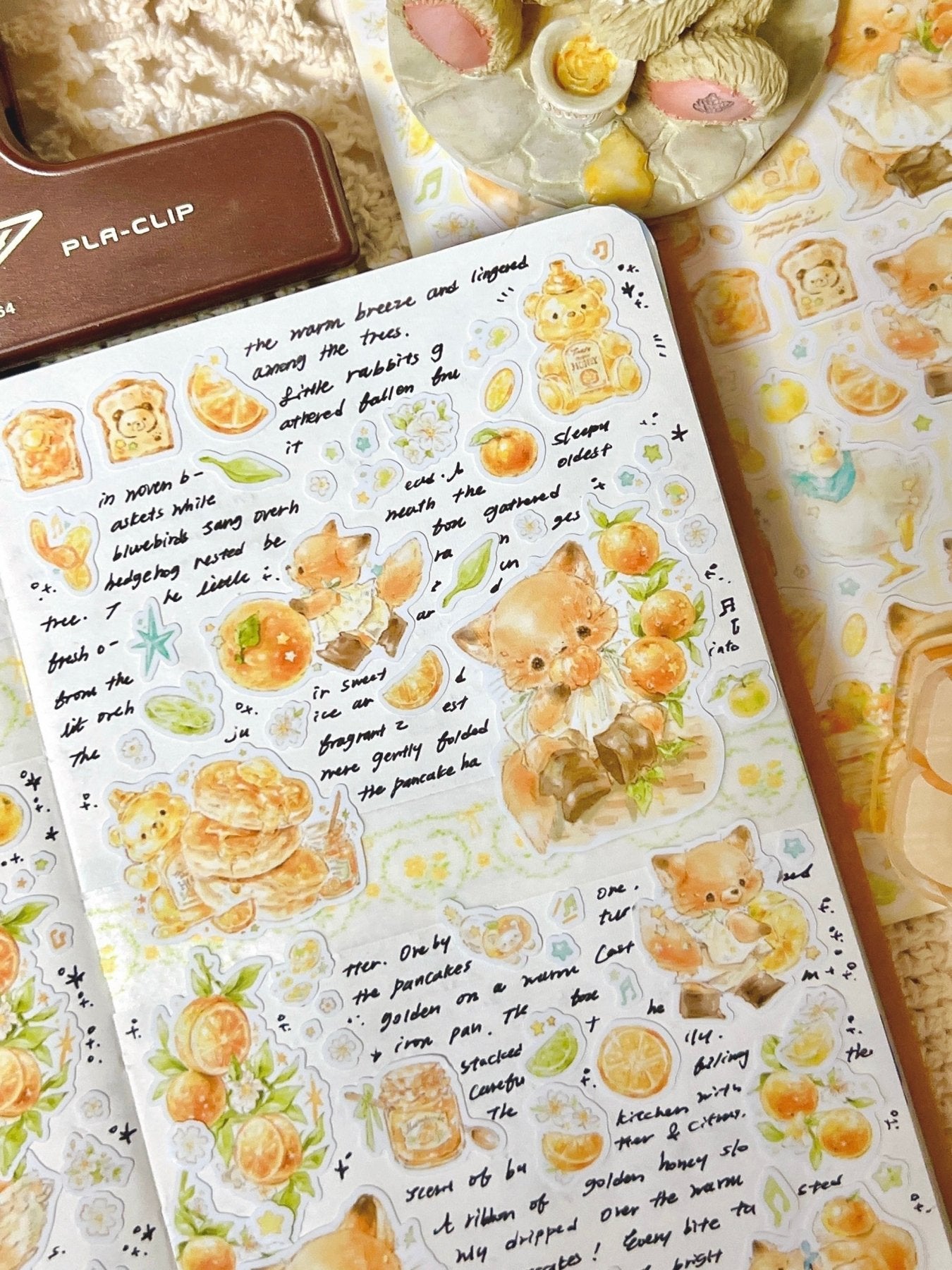 [DD74] NEW Dear Dolly 'Prelude to Summer' Sticker Pack (Singles/Pack) -Dear Dolly_DD74S4 - Green Rain and Black Kitten_korean_sticker_stationery