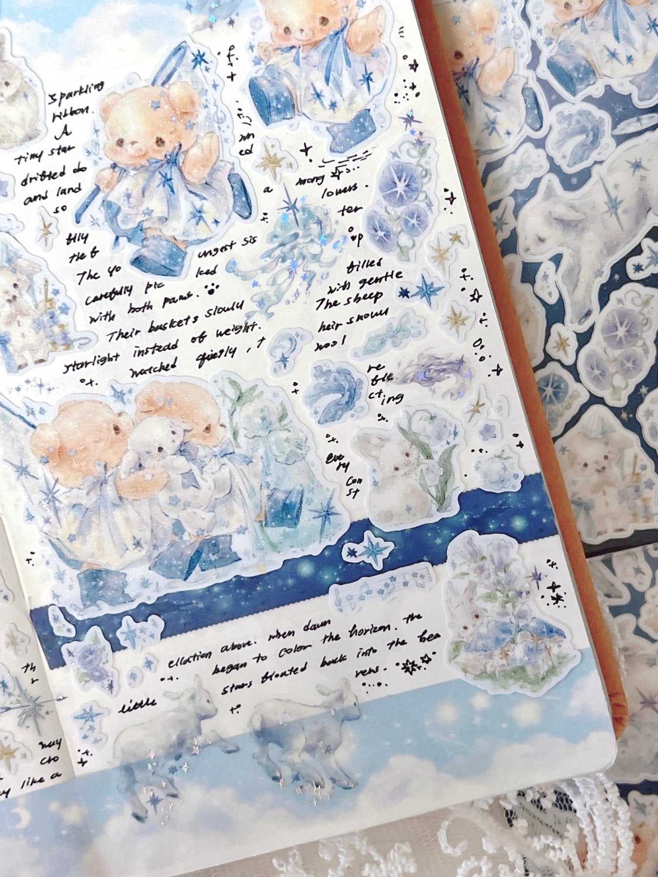 [DD74] NEW Dear Dolly 'Prelude to Summer' Sticker Pack (Singles/Pack) -Dear Dolly_DD74S4 - Green Rain and Black Kitten_korean_sticker_stationery