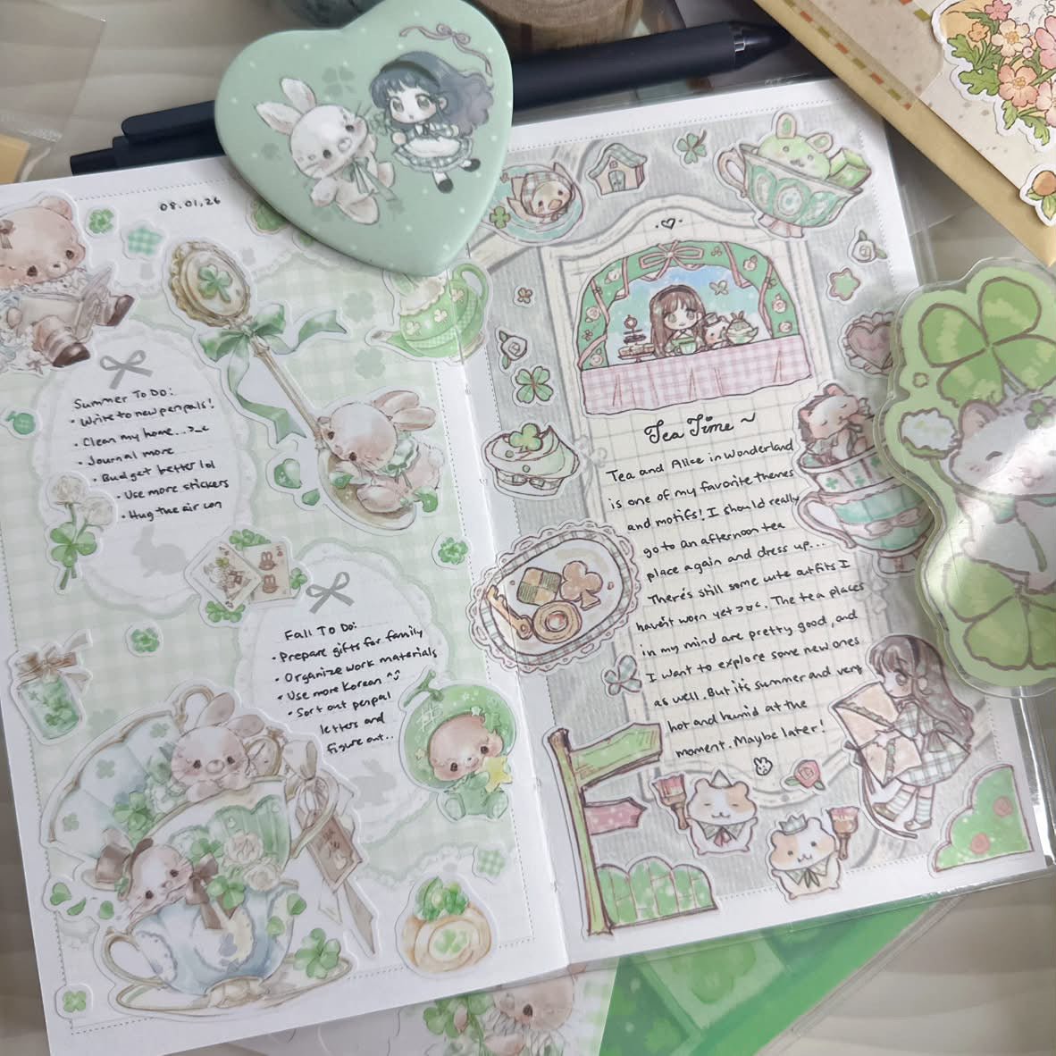 [DD75] NEW Dear Dolly x Sorat Collaboration 'Alice' Sticker Pack -Dear Dolly__korean_sticker_stationery