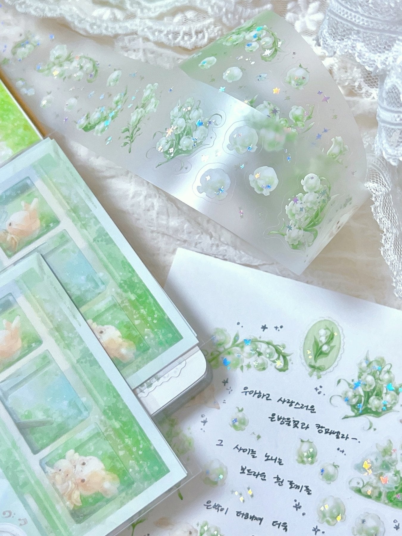 [DD78] NEW Dear Dolly 'The Shepherd of Little Stars/The Valley of Little Bells' Kisscut Masking Tape (options) -Dear Dolly_DD78S1 - The Shepherd of Little Stars_korean_sticker_stationery