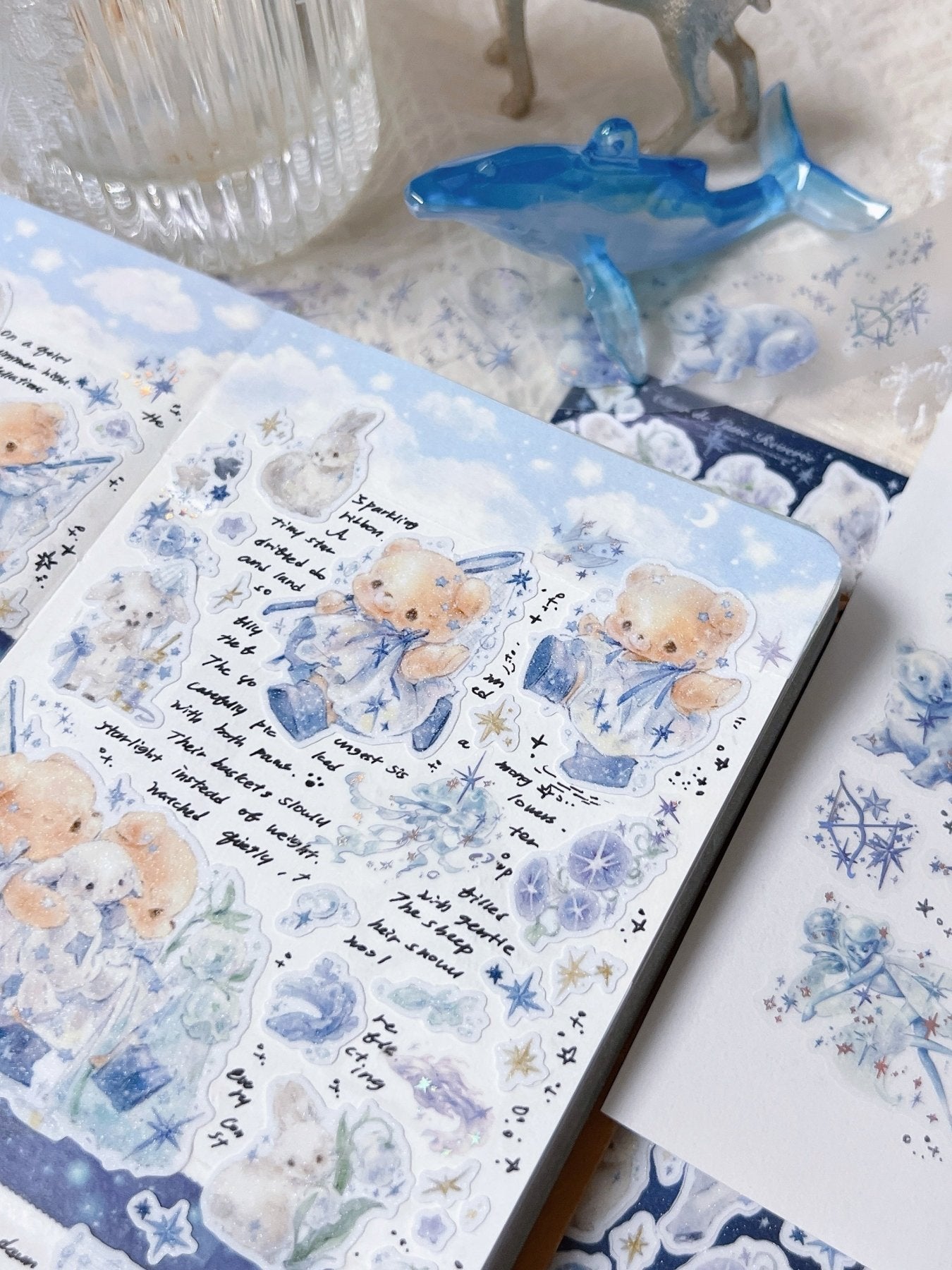 [DD78] NEW Dear Dolly 'The Shepherd of Little Stars/The Valley of Little Bells' Kisscut Masking Tape (options) -Dear Dolly_DD78S1 - The Shepherd of Little Stars_korean_sticker_stationery