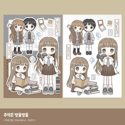 [CB03] NEW Cute Bus 'Memories Drop by Drop' Sticker Sheet