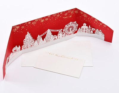 [EA06] EASE Laser Cut Christmas Amusement Park Card - EASE__korean_sticker_stationery