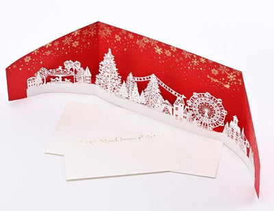 [EA06] EASE Laser Cut Christmas Amusement Park Card - EASE__korean_sticker_stationery