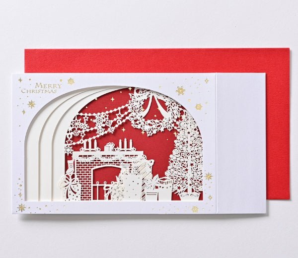 [EA09] EASE Laser Cut Shadow Box Christmas Living Room Card - EASE__korean_sticker_stationery