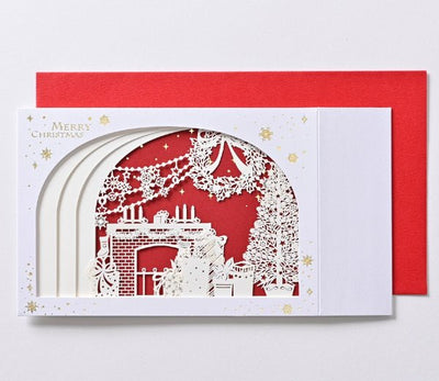 [EA09] EASE Laser Cut Shadow Box Christmas Living Room Card - EASE__korean_sticker_stationery
