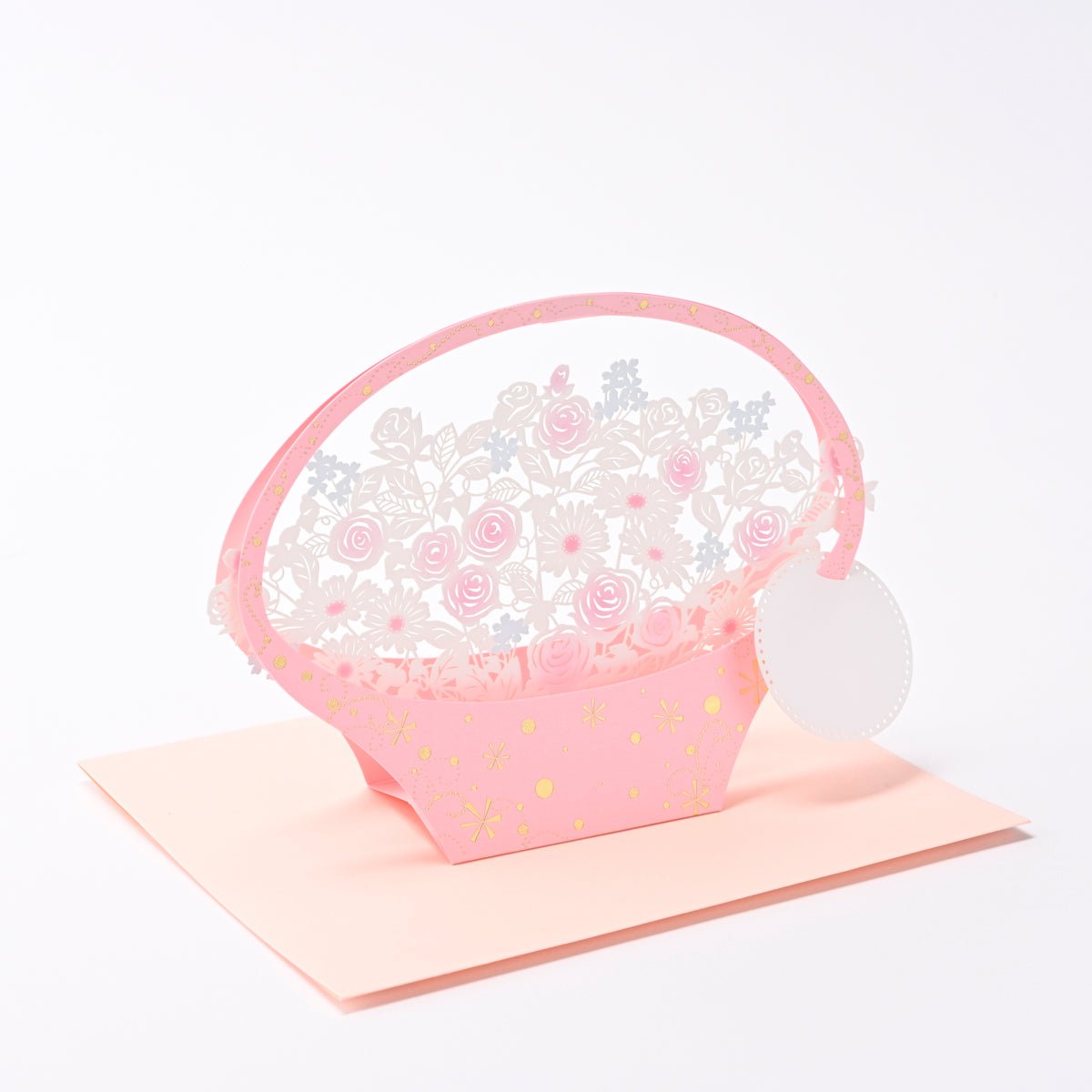 [EA16] EASE Pink Flower Popup Card - EASE__korean_sticker_stationery