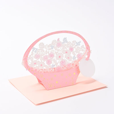 [EA16] EASE Pink Flower Popup Card - EASE__korean_sticker_stationery