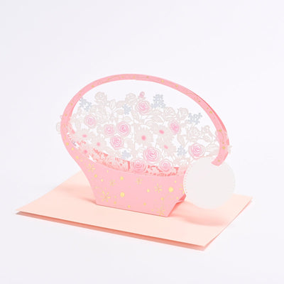 [EA16] EASE Pink Flower Popup Card - EASE__korean_sticker_stationery