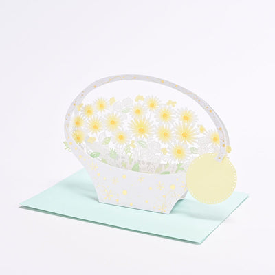 [EA17] EASE White Flower Popup Card - EASE__korean_sticker_stationery