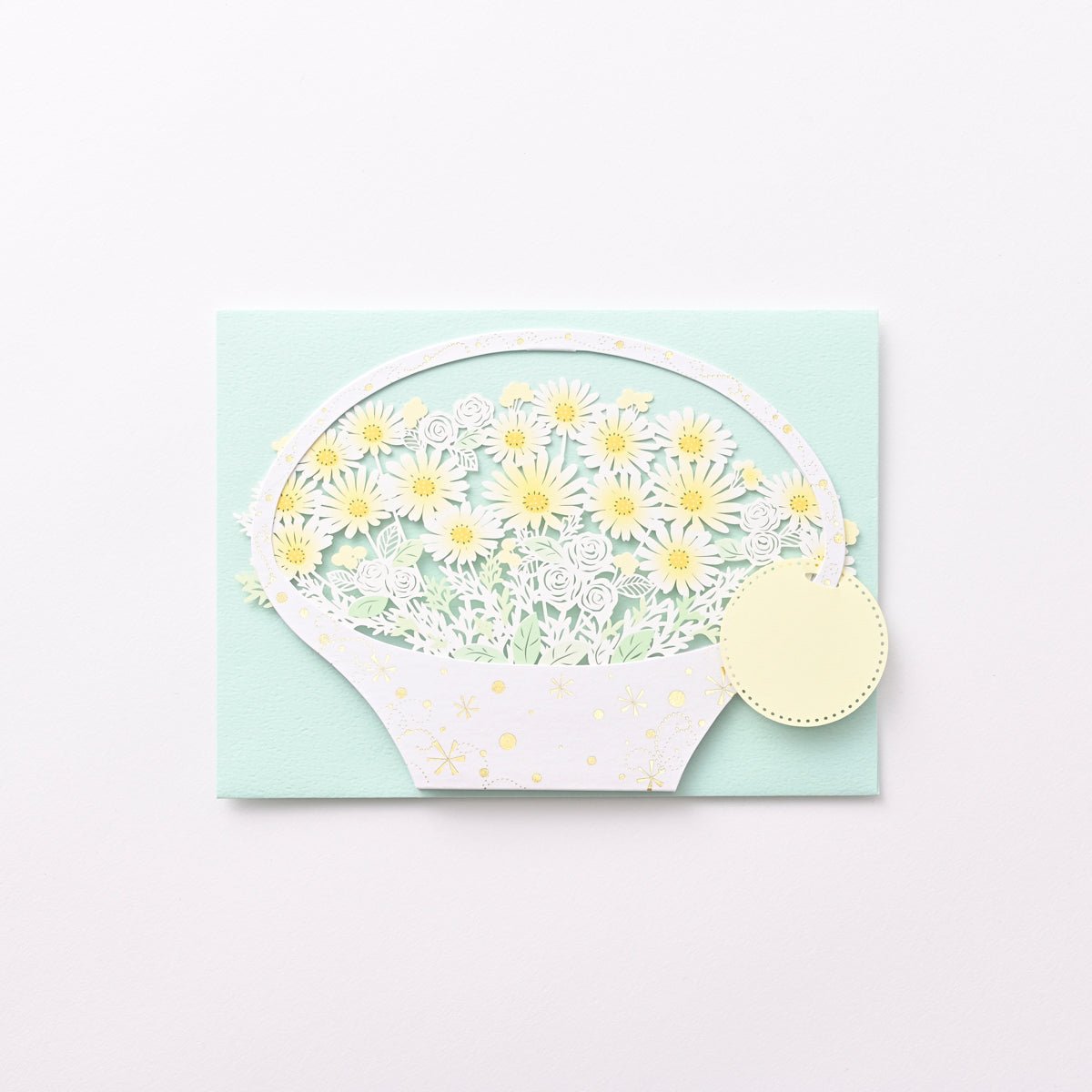 [EA17] EASE White Flower Popup Card - EASE__korean_sticker_stationery