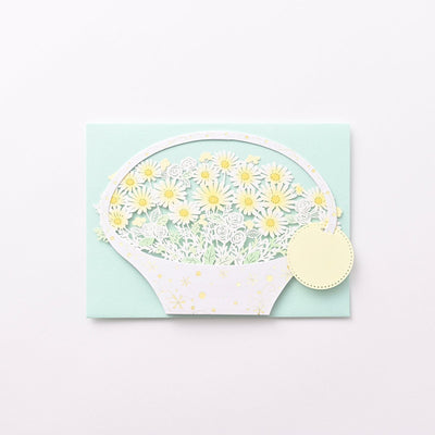 [EA17] EASE White Flower Popup Card - EASE__korean_sticker_stationery