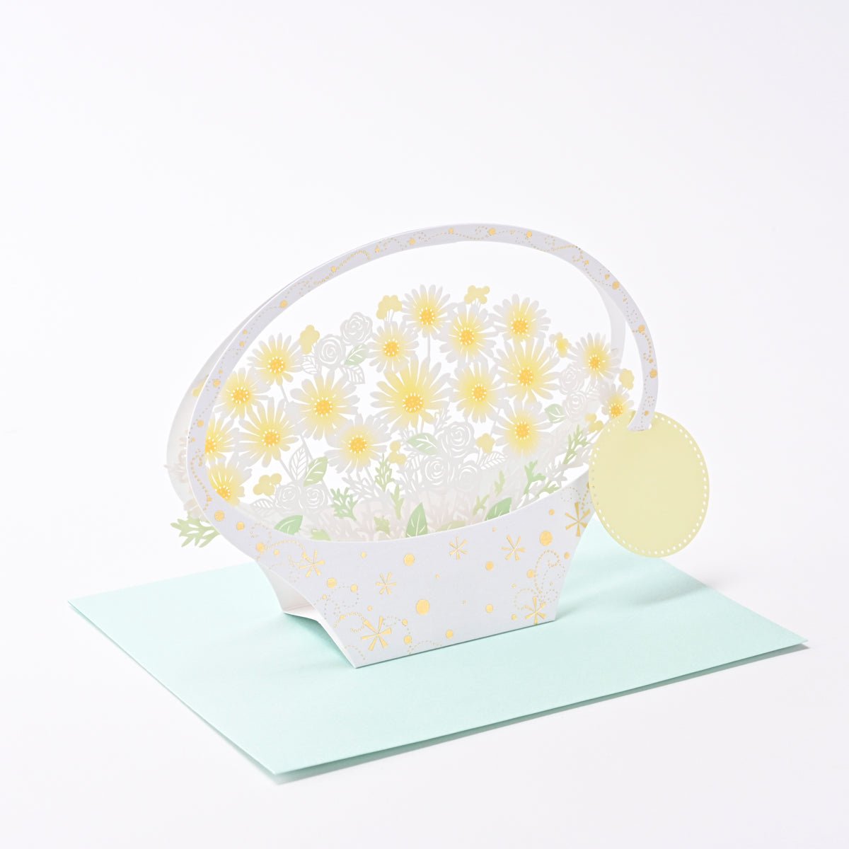 [EA17] EASE White Flower Popup Card - EASE__korean_sticker_stationery