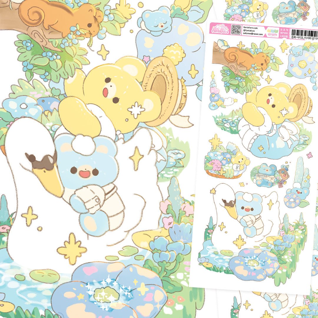 [FT02] Fantafore Welcome Spring Sticker Pack (Single/Pack) - Fantafore_FT02S2 - Fresh Spring (Blue)_korean_sticker_stationery