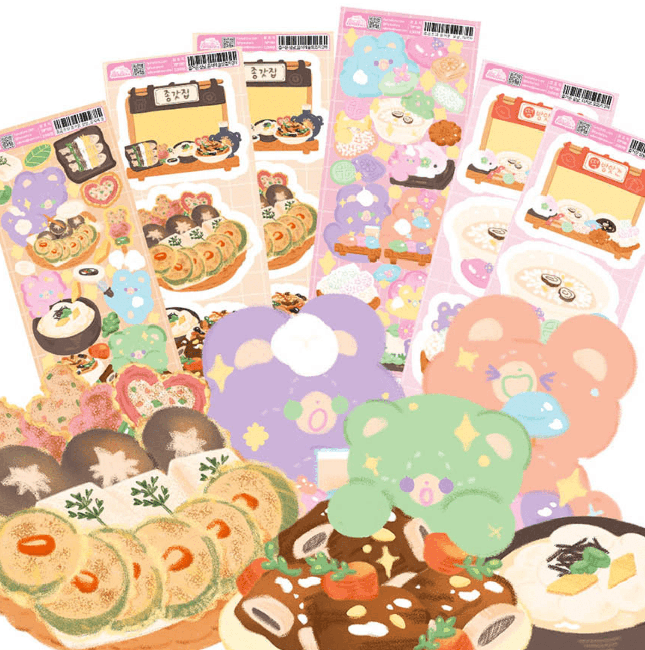 [FT05] Fantafore Zombear's New Year Food Sticker Pack (Single/Pack) - Fantafore_FT05 - Pack_korean_sticker_stationery