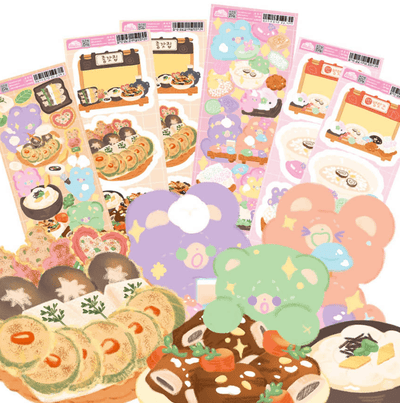 [FT05] Fantafore Zombear's New Year Food Sticker Pack (Single/Pack) - Fantafore_FT05 - Pack_korean_sticker_stationery