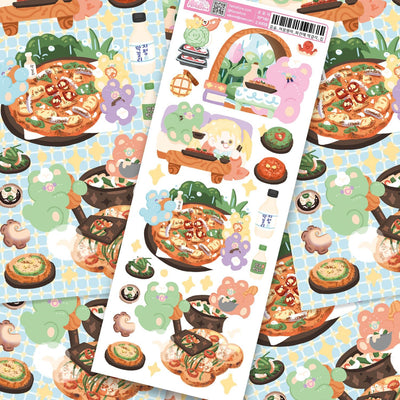 [FT12] Fantafore Drinks with Food Series - Scallion Pancake and Rice Wine (House) - Fantafore__korean_sticker_stationery