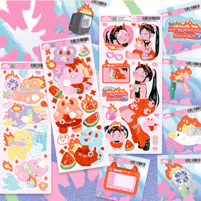 [FT23] Fantafore Devil Girl's Summer Survival Sticker Pack (Single/Pack) - Fantafore_FT23 - Pack_korean_sticker_stationery