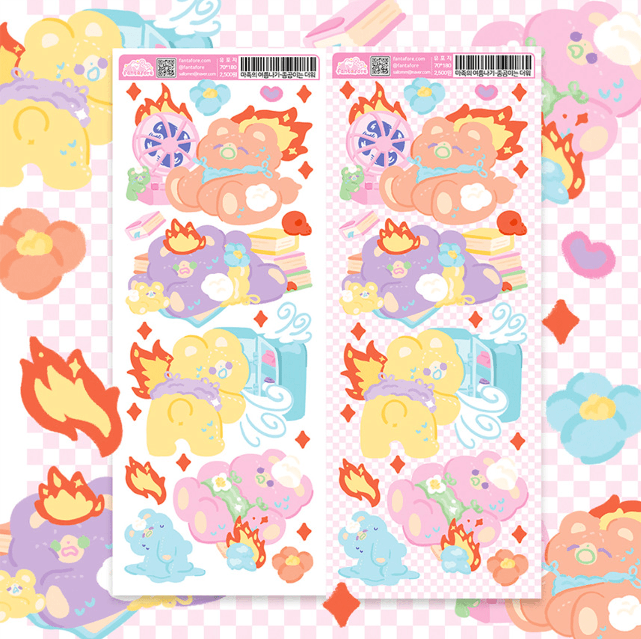 [FT23] Fantafore Devil Girl's Summer Survival Sticker Pack (Single/Pack) - Fantafore_FT23S3 - Hot Zom - bears_korean_sticker_stationery
