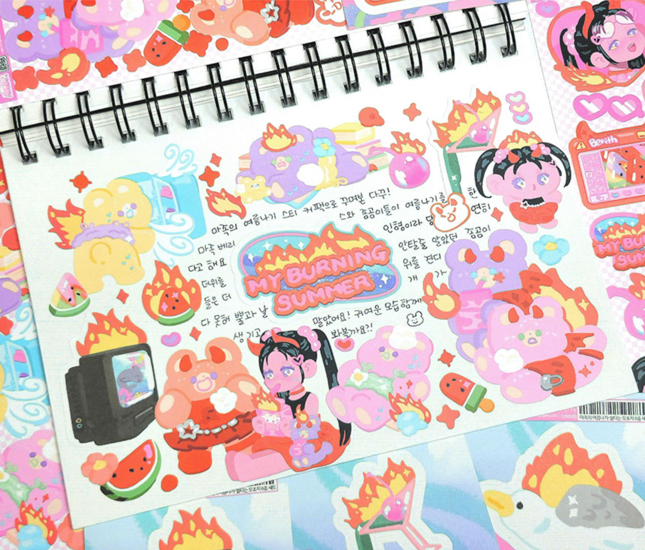 [FT23] Fantafore Devil Girl's Summer Survival Sticker Pack (Single/Pack) - Fantafore_FT23S4 - Memo Stickers (12)_korean_sticker_stationery