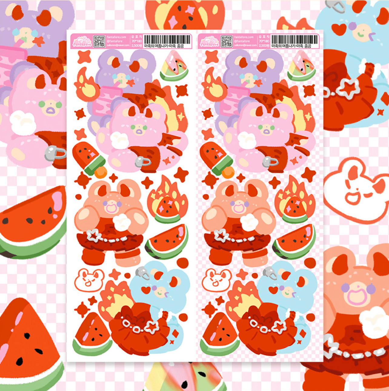 [FT23] Fantafore Devil Girl's Summer Survival Sticker Pack (Single/Pack) - Fantafore_FT23S1 - Devil Zom - bears_korean_sticker_stationery