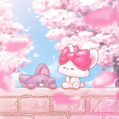 [GO03] Gowoongrim Postcard (options) - Gowoongrim_GO03S2 - Sakura Falls_korean_sticker_stationery