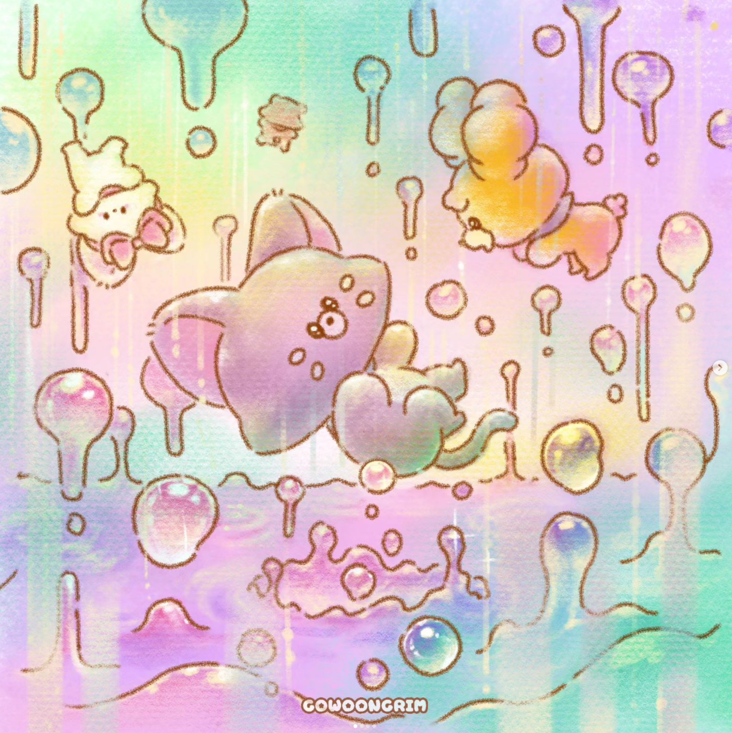 [GO03] Gowoongrim Postcard (options) - Gowoongrim_GO03S1 - Floating Up_korean_sticker_stationery