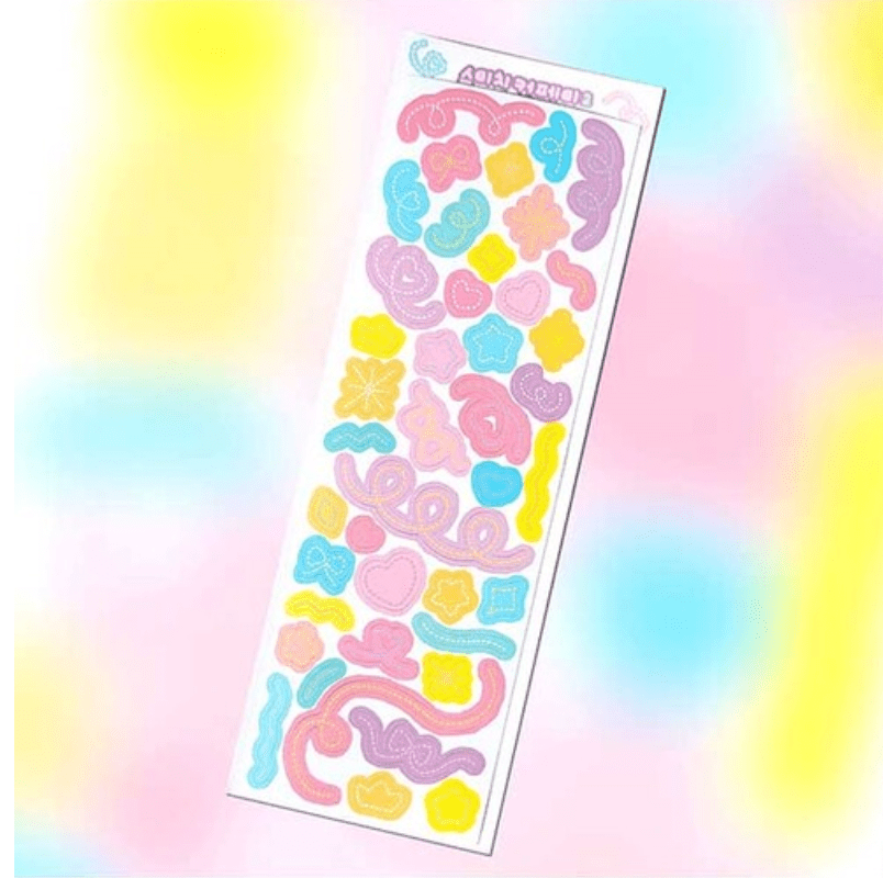 [GO16] Gowoongrim Stitch Sticker Sheets (options) - Gowoongrim_GO16S1 - Stitch Alphabet 1 (Vibrant)_korean_sticker_stationery
