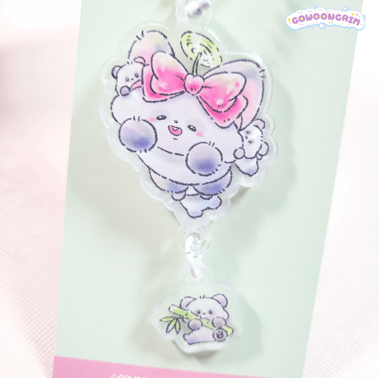 [GO19] Gowoongrim Fairy Acrylic Keyring (Mushroom/Panda) - Gowoongrim_GO19S2 - Panday Fairy_korean_sticker_stationery