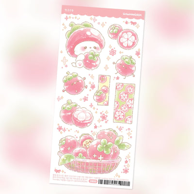 [GO36] Gowoongrim Return of the Fruits Sticker Pack (Singles/Pack) - Gowoongrim_GO36S1 - Mangosteen_korean_sticker_stationery