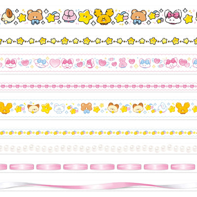 [GO38] Gowoongrim Clear Masking Tape Set (options) - Gowoongrim_GO38S1 - Waggle Waggle Stardust Set_korean_sticker_stationery