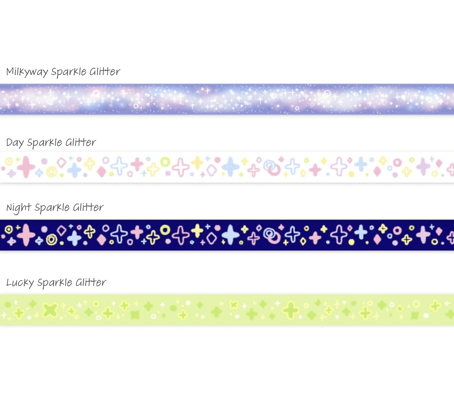 [GO42] Gowoongrim Sparkly Glitter Masking Tape 20mm x5m (options) - Gowoongrim_GO42 - Set_korean_sticker_stationery