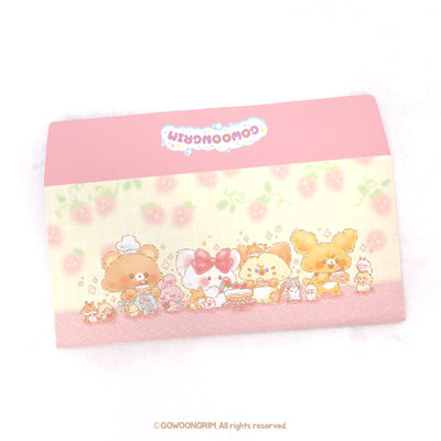 [GO48] Gowoongrim Strawberry Cake Party Postcard/Envelope Set - Gowoongrim__korean_sticker_stationery
