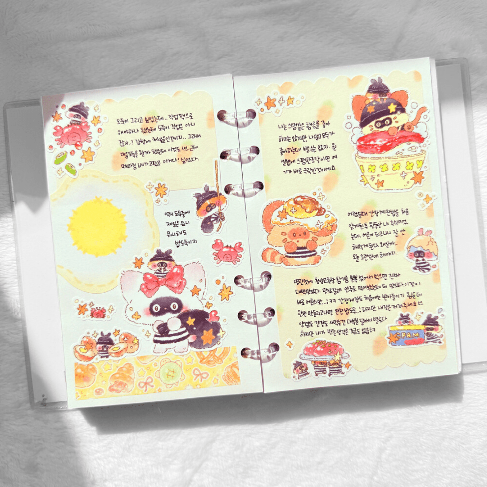 [GO52] Gowoongrim 'Give me All the Good Food' Sticker Pack (Pack/Singles) - Gowoongrim_GO52S2 - Rice Thief_korean_sticker_stationery
