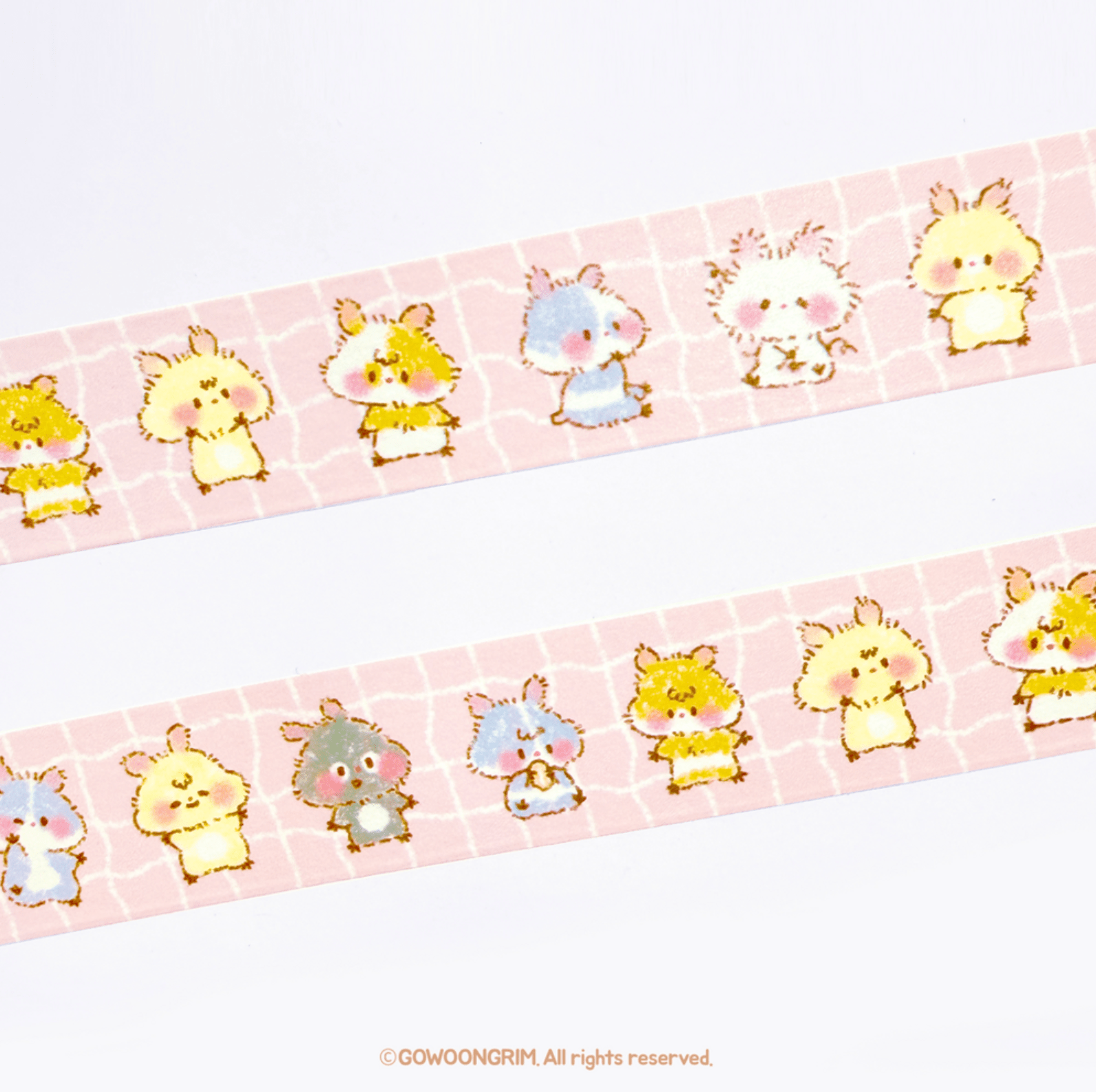 [GO54] Gowoongrim 'Squeak Squeak Mouse' Masking Tape 20mm x 5m - Gowoongrim__korean_sticker_stationery