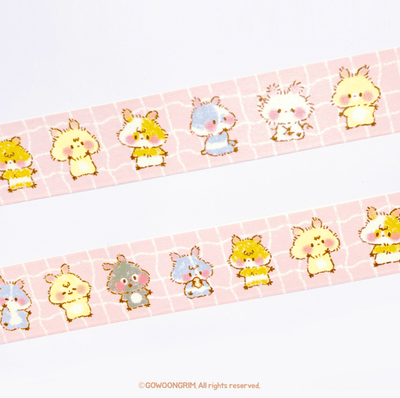 [GO54] Gowoongrim 'Squeak Squeak Mouse' Masking Tape 20mm x 5m - Gowoongrim__korean_sticker_stationery